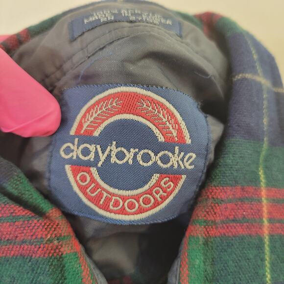 Vintage 80s Daybrooke Acrylic Flannel Mens Medium 15.5 Oversized - Picture 6 of 7